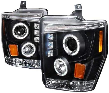 SPEC-D TUNING LED Projektor Fényszórók Fekete Kompatibilis a 2008-2010-es Ford F250/F350/F450/F550 Super