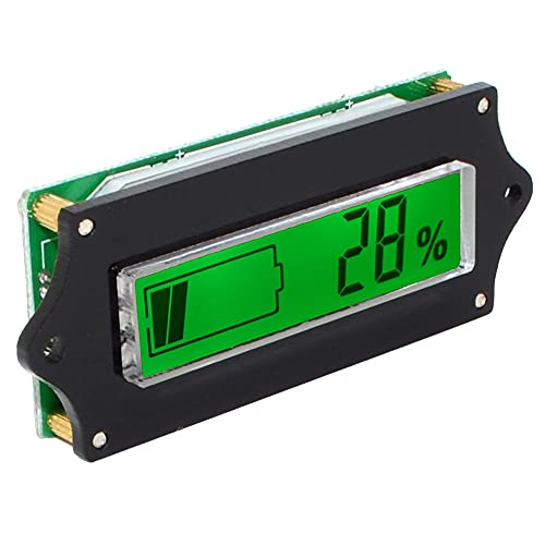 Akkumulátor Feszültség Mérő 6-63V LCD Kijelző Zöld Háttérvilágítás, Akkumulátor Monitor Kapacitás Méter