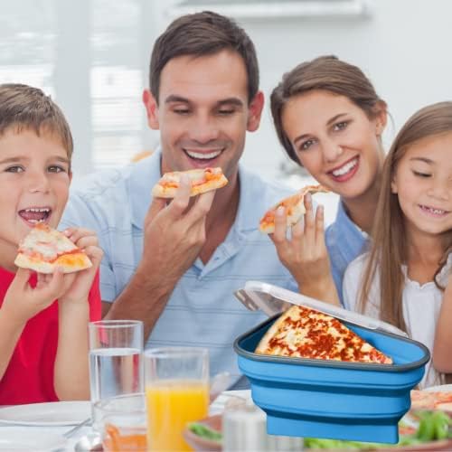 Újrafelhasználható Pizza Tároló Konténer, Összecsukható Szilikon Pizza, Pizza Szelet Tartály 5 Mikrózható