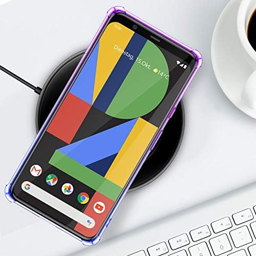 SALAWAT Kompatibilis a Google Pixel 4 XL Esetben, Tiszta Aranyos Gradiens Vékony Telefon burkolata Erősített