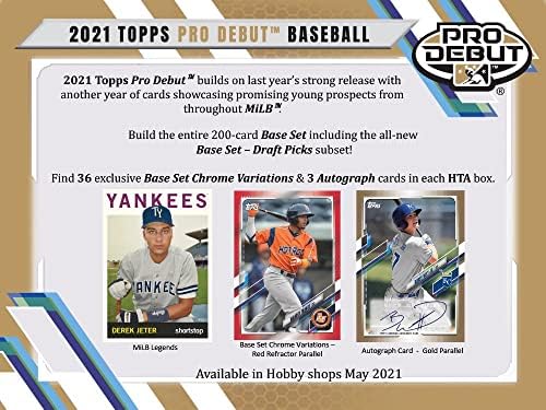 2021 Topps Pro Debütáló Baseball HTA Hobbi Jumbo 8-Box Ügyben