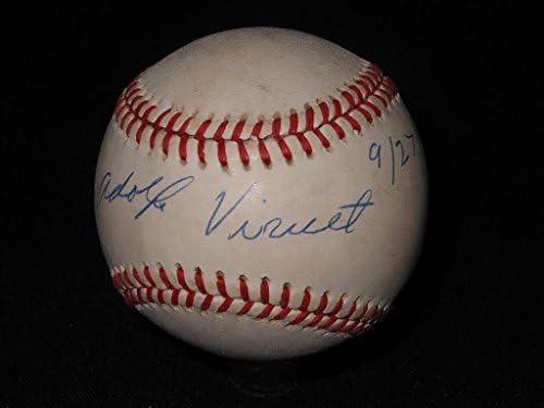 Bajnok Bokszoló Adolfo Viruet Aláírt Bill Fehér Autogramot ONL Baseball JB - Dedikált Baseball