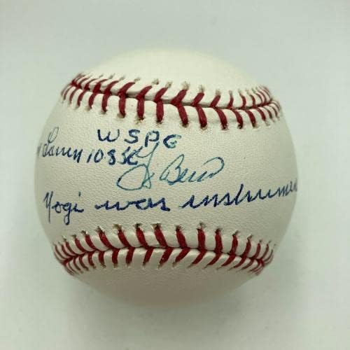 Yogi Berra & Larsen Ne World Series Tökéletes Játék Dedikált Baseball, MLB Hologram - Dedikált Baseball