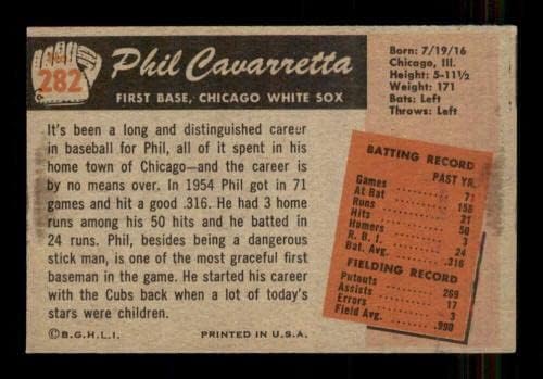 282 Phil Cavarretta MG - 1955 Bowman Baseball Kártyák (Csillag) Osztályozott NM - Baseball Asztalon Kezdő