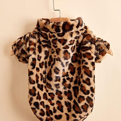 WZHSDKL Kisállat ruha ruha téli kabát kis kutya, macska ruha masnival leopárd chihuahua (Szín : Egy, Méret