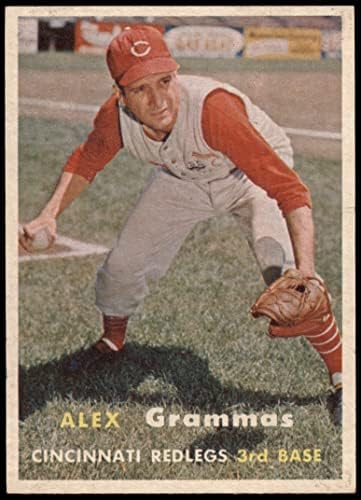 1957 Topps 222 Alex Grammas Cincinnati Reds (Baseball Kártya) VG/EX+ Vörösök