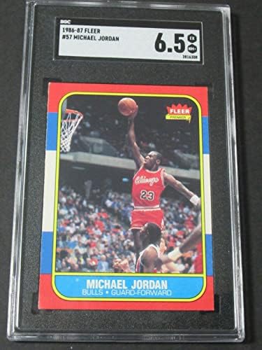 1986 Fleer Michael Jordan 57 Kezdő RC BIKÁK CSKP 6.5 SZÉP - Kosárlabda Asztalon Kezdő Lapot