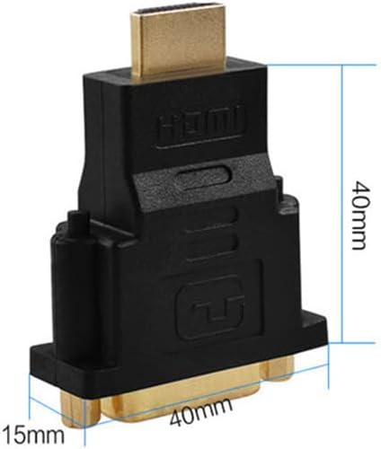 2 Csomag HDMI (Férfi) - DVI (Női) Adapter DVI-HDMI Adapter (Fekete)