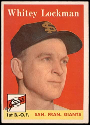 1958 Topps 195 Whitey Lockman San Francisco Giants (Baseball Kártya) Dean Kártyák 5 - EX Óriások