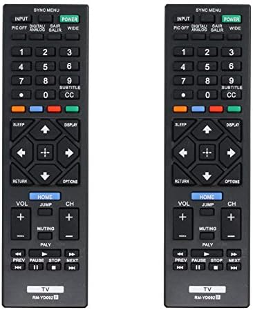 2-Pack RM-YD092 Távirányító Csere - Kompatibilis Sony TV KDL17340R450