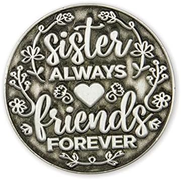 A nővérek Mindig Barátok Örökké Szeretet Kifejezése Érme, Ömlesztett Pack 3 Zseb Emlék Ajándékok Elismerését