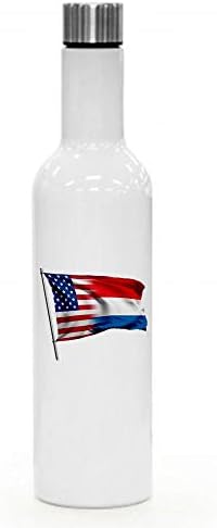 ExpressItBest 25oz Szigetelt Bor/Víz Üveg - Zászló Hollandia (holland) - Sok Lehetőség