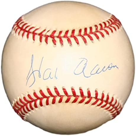 Hank Aaron Aláírt ONL Baseball Dedikált Bátrabbak PSA/DNS AL87540 - Dedikált Baseball