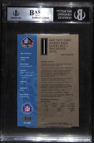 74 Joe Namath - 1998 Ron Mix HOF Platinum Autos Labdarúgó-Kártyák (Csillag) Osztályozott lenne beégés