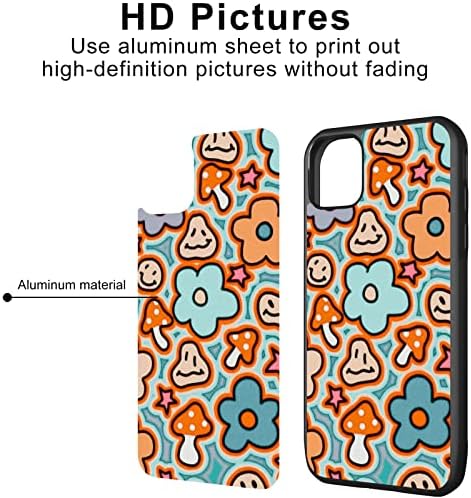 Myrauv iPhone 7 Plus/8 Plusz Hippi Virág Esetben Indie Esztétikai Aranyos Gomba Grafikus Nyomtatott Ütésálló