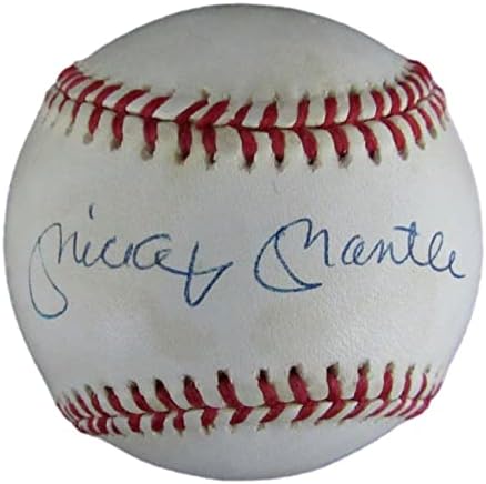 Mickey Mantle HOF Egyetlen Aláírt OAL Baseball New York Yankees PSA/DNS - Dedikált Baseball