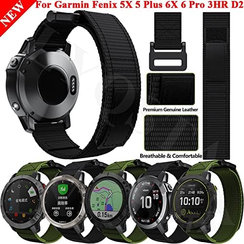 HKTS Watchband Pántok A Garmin Fenix 5x/6x/6/5 935 22mm 26mm Fonott Nylon Hurok Állítható Csere