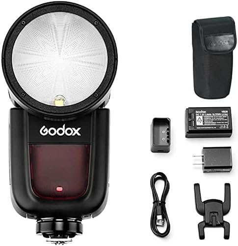Godox V1-C Kerek Fej Vaku a Godox XProII-C Vezeték nélküli Vaku Kioldó Nikon Fényképezőgép