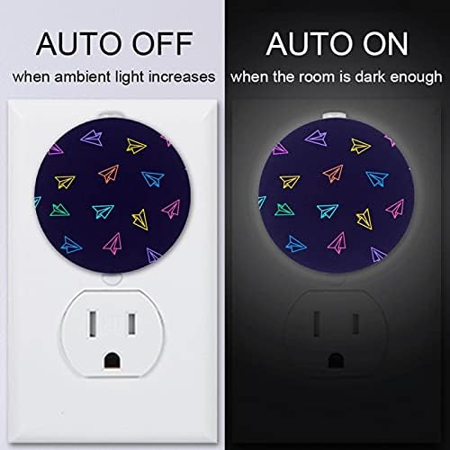 2 Csomag Plug-in Éjjeli LED-es Éjszakai Fény, az Alkonyat-hogy-Hajnal Érzékelő Gyerek Szoba, Gyerekszoba,