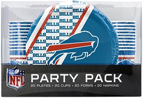 Kacsa Ház NFL Buffalo Bills Eldobható Fél Csomag (Tányér, Pohár, Villa, Szalvéta) Fehér